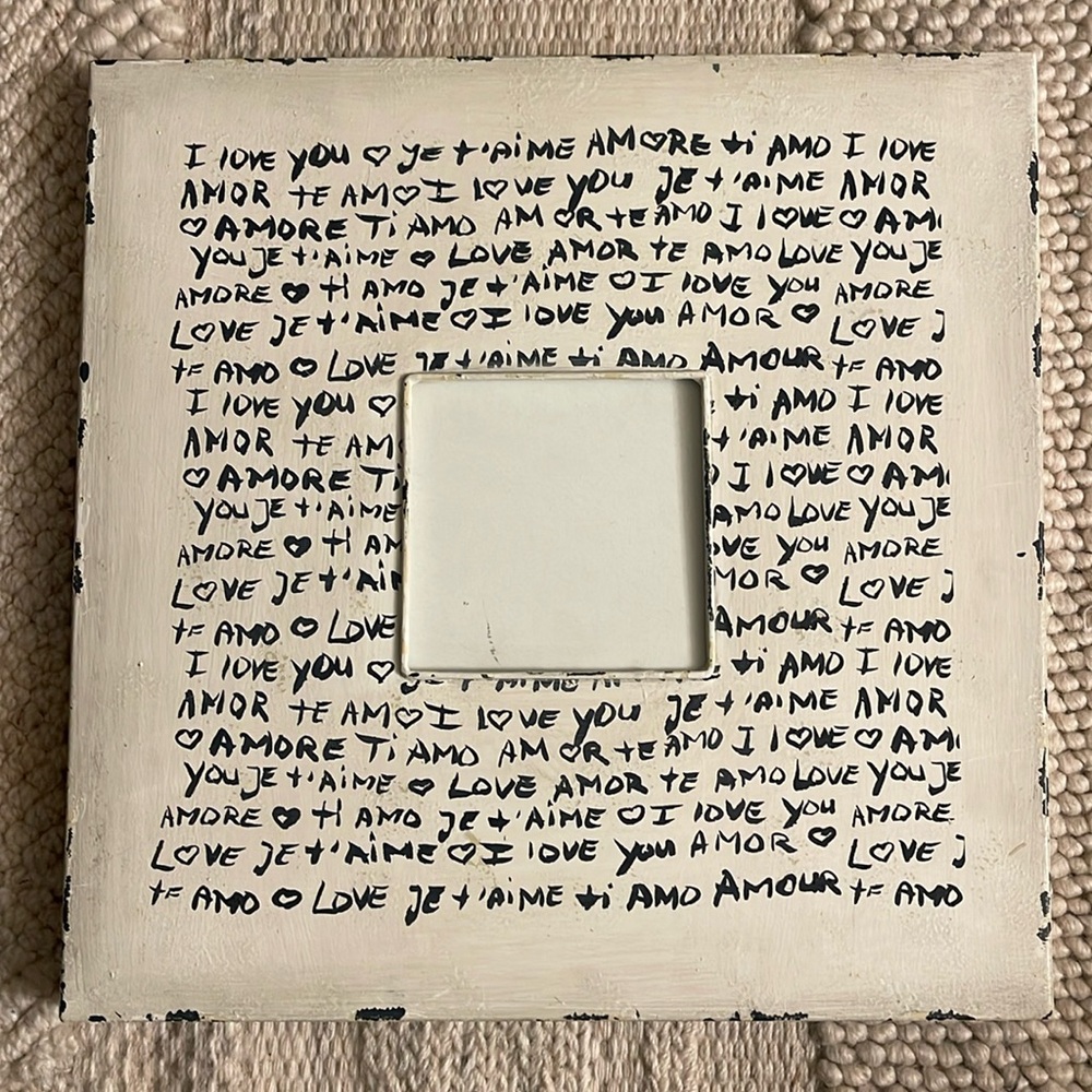 Tin Square Vintage Style “Love” Frame.